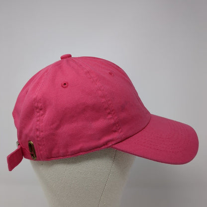 Eckos Slideback Hat Pink One Size Adjustable Vented Holes 6 Panel Blank