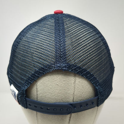 The North Face Trucker Hat Red Blue One Size American Flag Patch Snapback