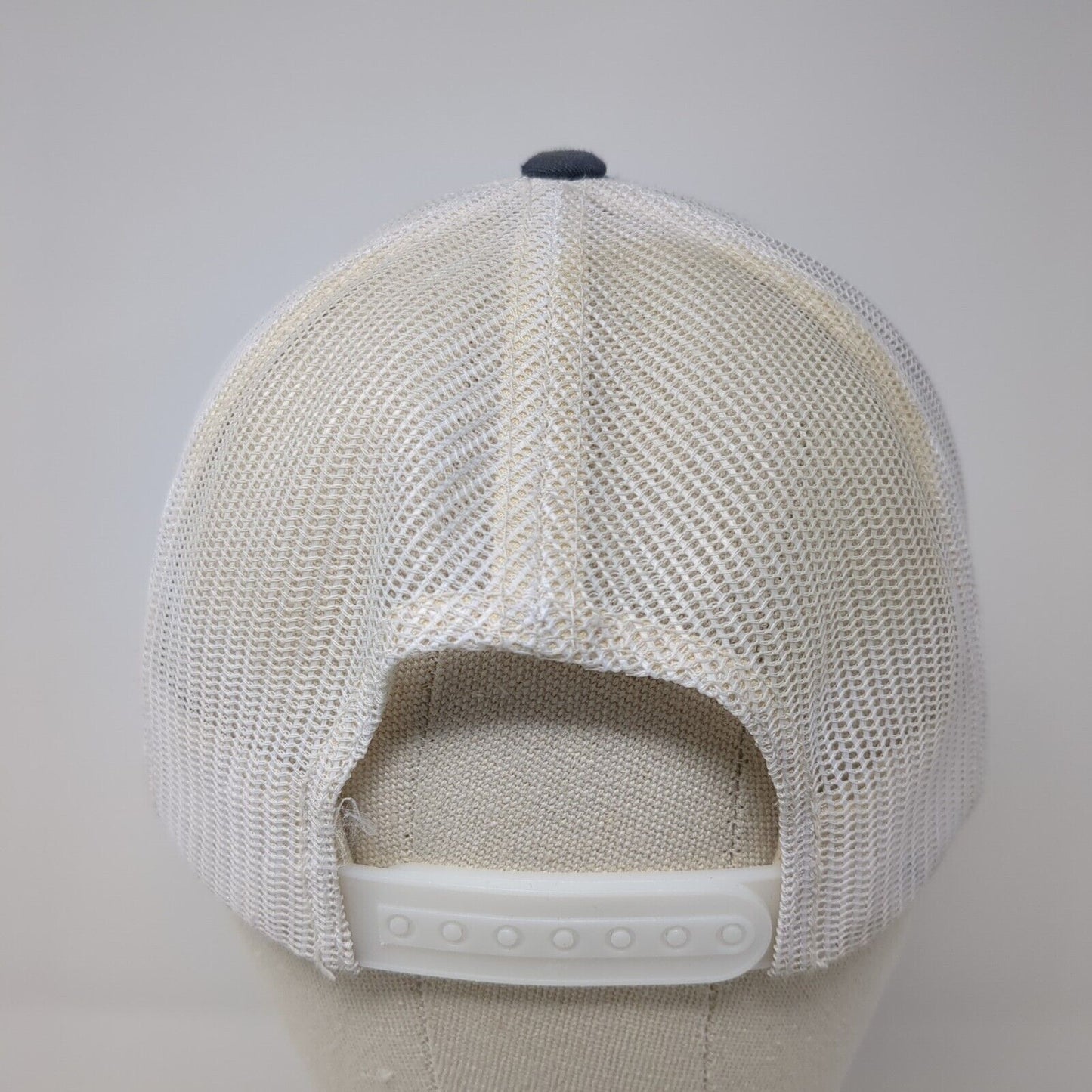 The Classics Yupoong Snapback Trucker Hat Blue One Size Adjustable Mesh Back