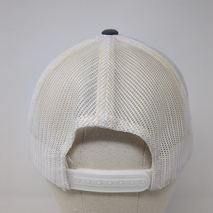 The Classics Yupoong Snapback Trucker Hat Blue One Size Adjustable Mesh Back