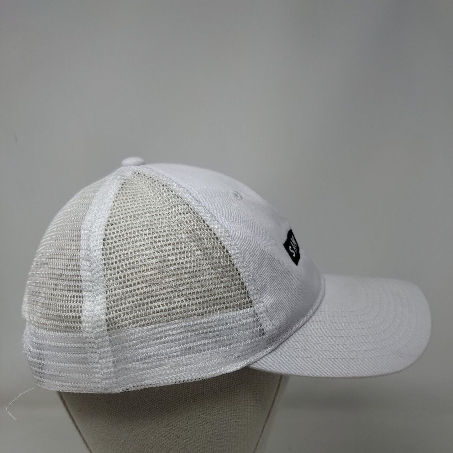 Sam Hunt Snapback Mesh Back Trucker Hat White OSFA Embroidered 6 Panel