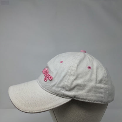 Flamingo Strapback Hat Tan Adult Adjustable Embroidered Vent Holes