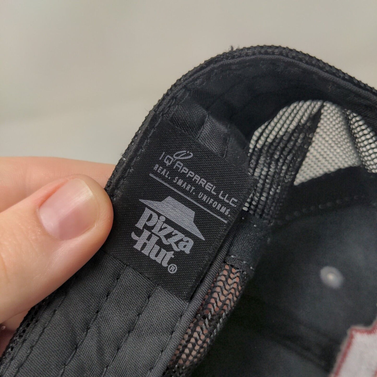 Pizza Hut Strapback Trucker Hat Black OSFA Adjustable Embroidered Employee Crew