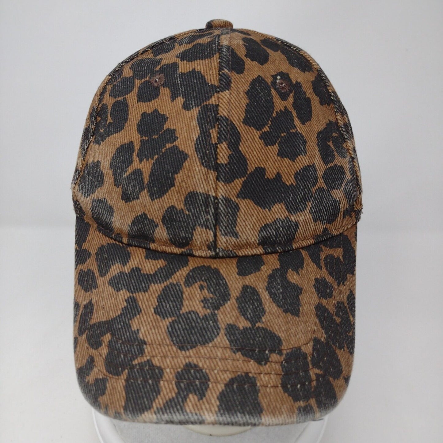 Leopard Print Strapback Hat Multicolor OSFA Adjustable 6 Panel Blank