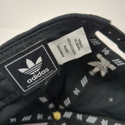 Adidas Snapback Black One Size Trefoil Logo Embroidered 6 Panel Sportswear Hat