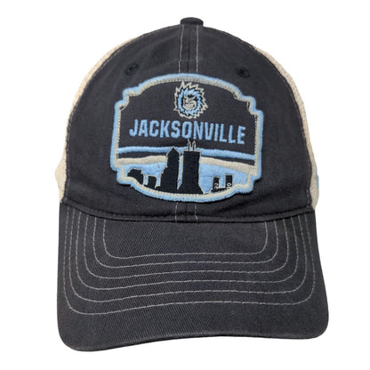 Jacksonville Snapback Trucker Hat Blue One Size Adjustable Mesh Back Zephyr