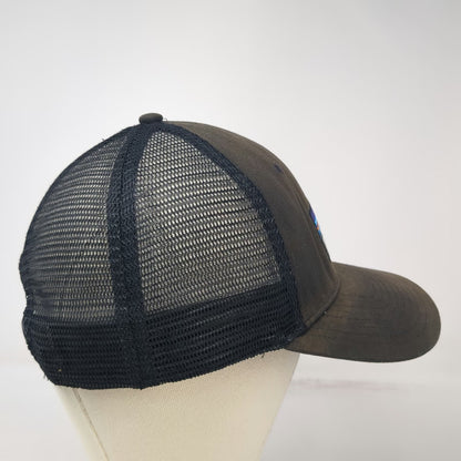 Patagonia Trucker Hat Black One Size Mesh Back P-6 Logo Snapback Recycled Brim