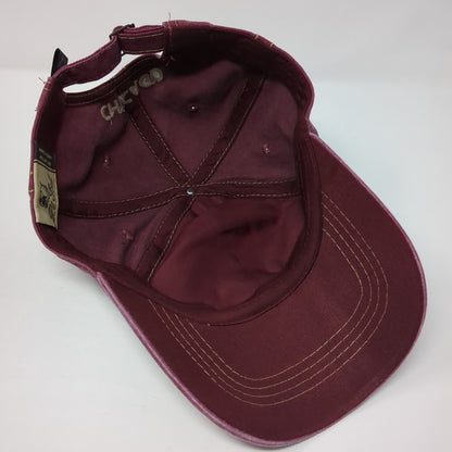Chicago 1837 Slideback Baseball Cap Red One Size Adjustable Patriotic Pit Bull
