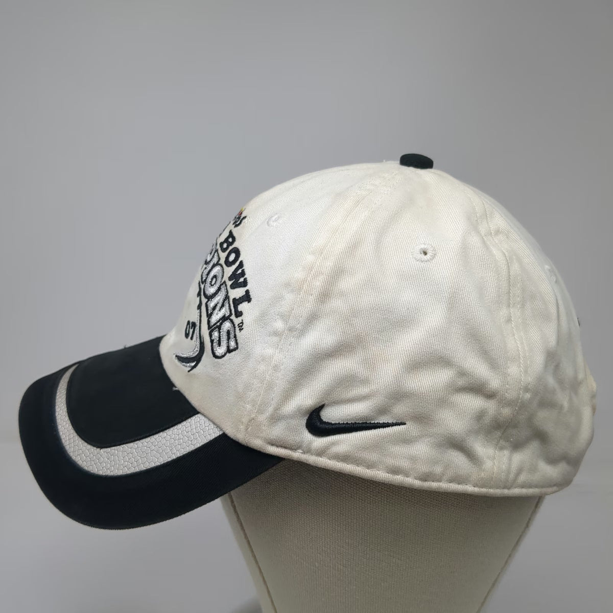 Nike NCAA Tostitos Fiesta Bowl Champions 2007 White One Size Hat Cap Silver