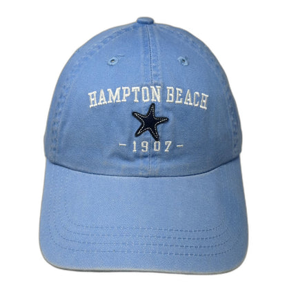 Kate Lord Athletic Cut Hampton Beach Starfish Blue One Size Baseball Cap Hat