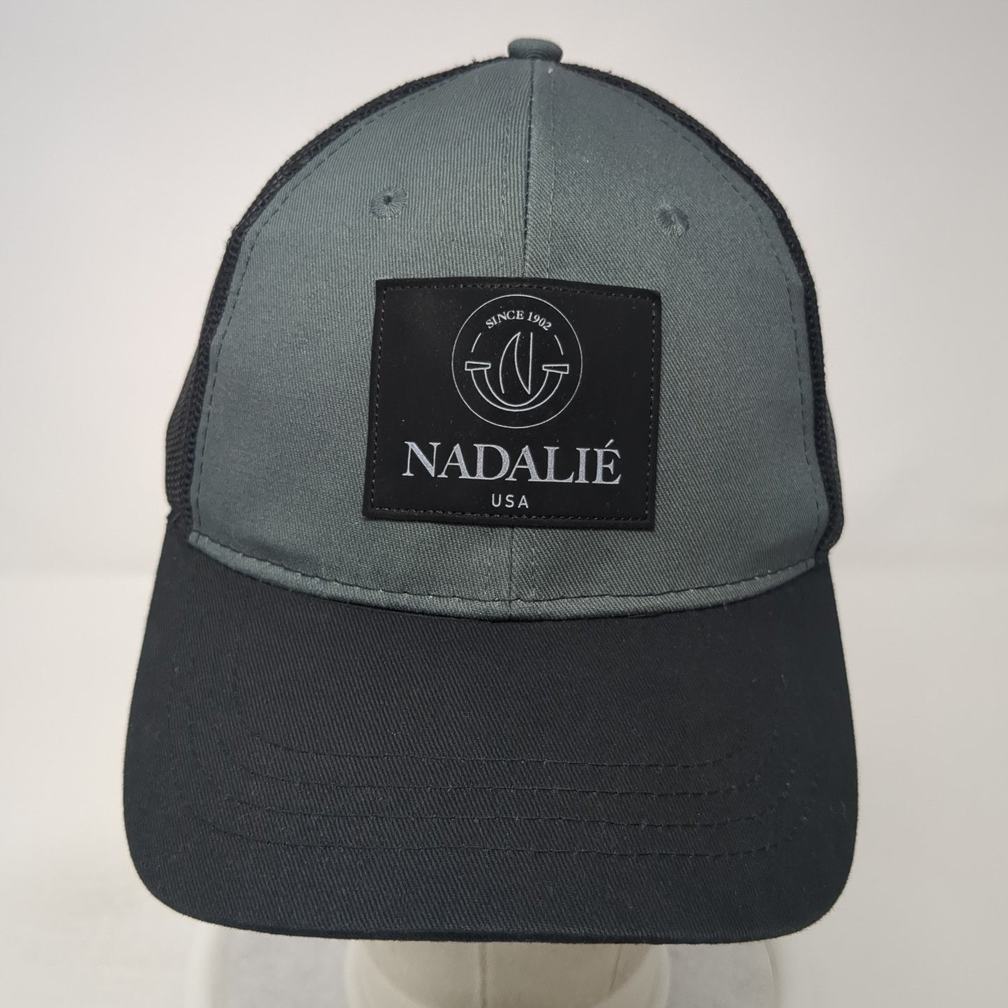 Nadalie USA Snapback Trucker Hat Black One Size Adjustable Mesh Back 6 Panel