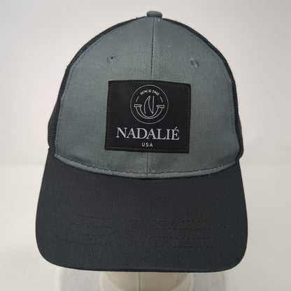 Nadalie USA Snapback Trucker Hat Black One Size Adjustable Mesh Back 6 Panel