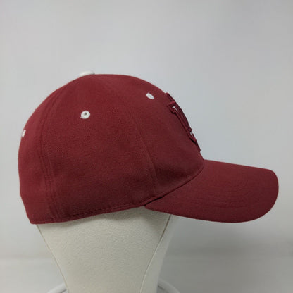 Top of the World Men's Fitted Hat Red IU Indiana Hoosiers Embroidered Logo