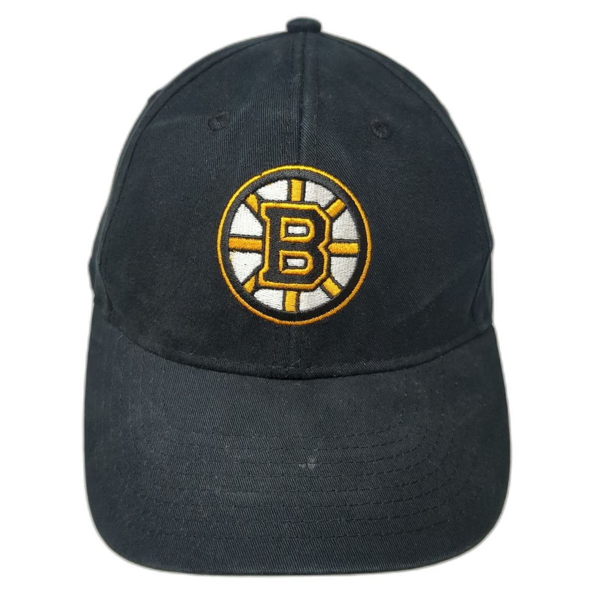 Boston Bruins NHL Fan Favorite Black Cap One Size Strapback Gray Underbrim Hat