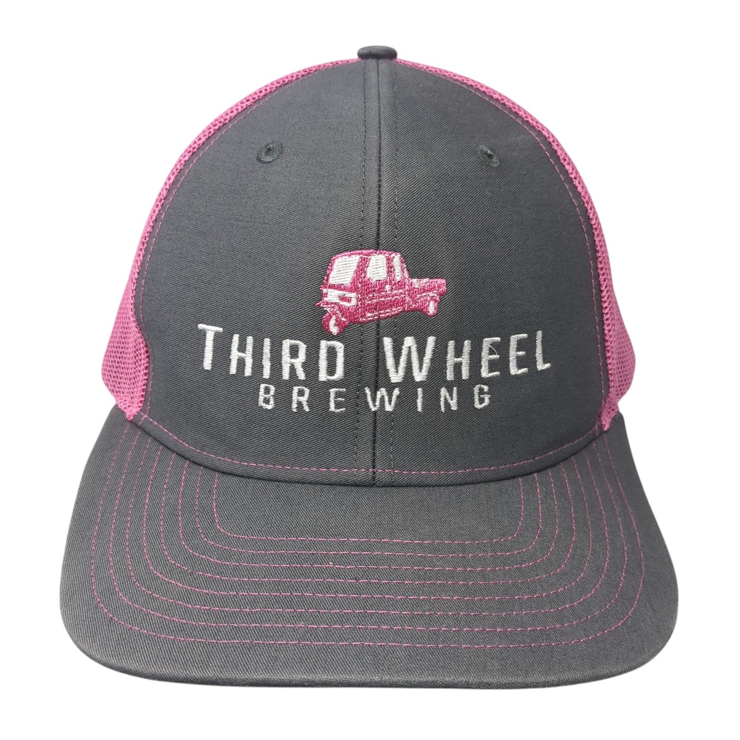 Third Wheel Brewing Snapback Trucker Hat Multi One Size Mesh Back