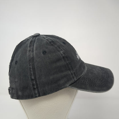 #Momlife Slideback Hat Black One Size Adjustable Embroidered Ponytail