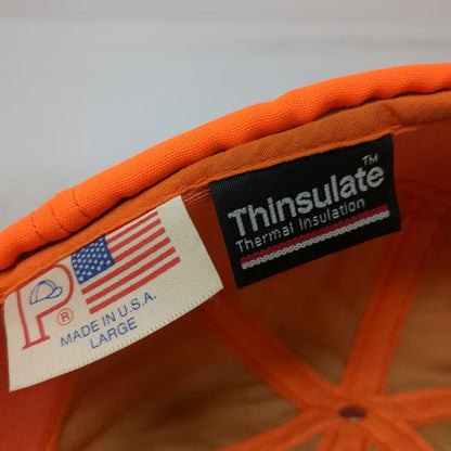Paramount Baseball Cap Orange L Thinsulate USA Thermal Hunting Hat Vintage