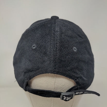 Just Do You Slideback Hat Black One Size Adjustable Corduroy 6 Panel Blank