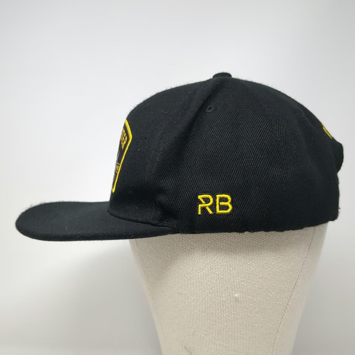 Snapback Hat Black One Size Pirate Skull No Quarter No Mercy Patch Embroidery