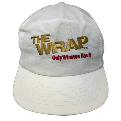 Winston The Wrap White Trucker Hat Snapback Nylon Advertising Promo Vintage