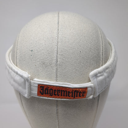 Jägermeister Sun Visor Cap White One Size Adjustable Strap Lightweight Cotton