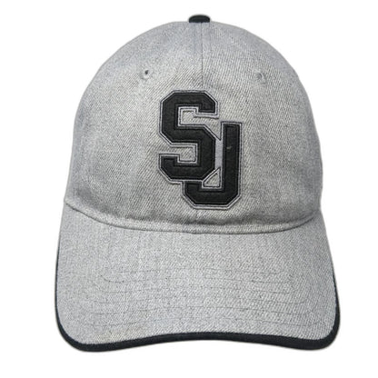 Sean John Baseball Cap Gray One Size Interlocking SJ Logo Slideback Strap Hat