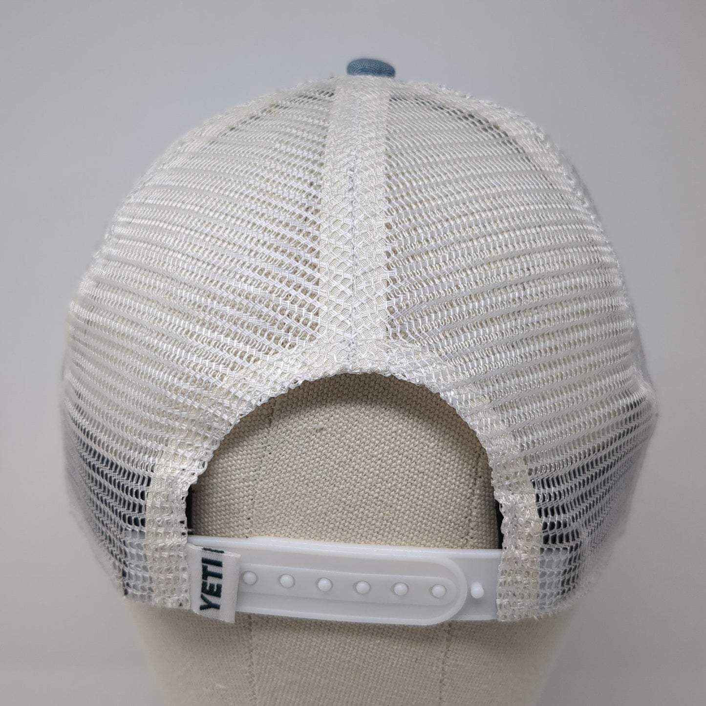 YETI Built For The Wild Trucker Hat Blue One Size Adjustable Mesh Back 6 Panel