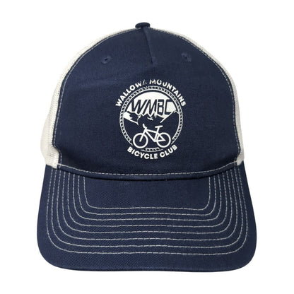 Wallowa Mountains Bicycle Club Snapback Trucker Hat Blue One Size Port Authority