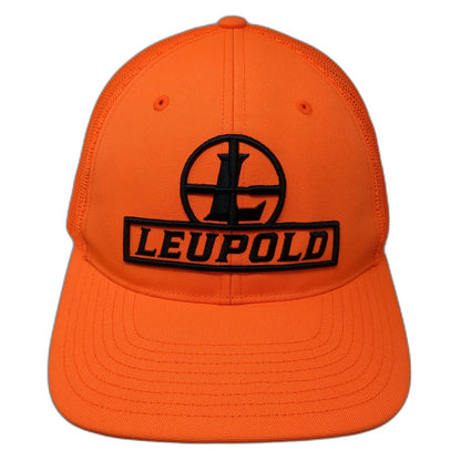 Leupold Trucker Hat Orange One Size Snapback Mesh High Visibility Hunting Cap