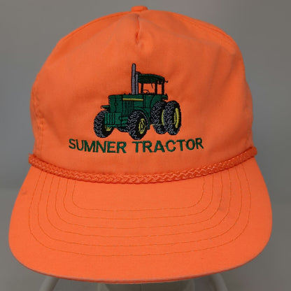 Otto 5 Panel Orange One Size Sumner Tractor Rope Hat Slideback Embroidered