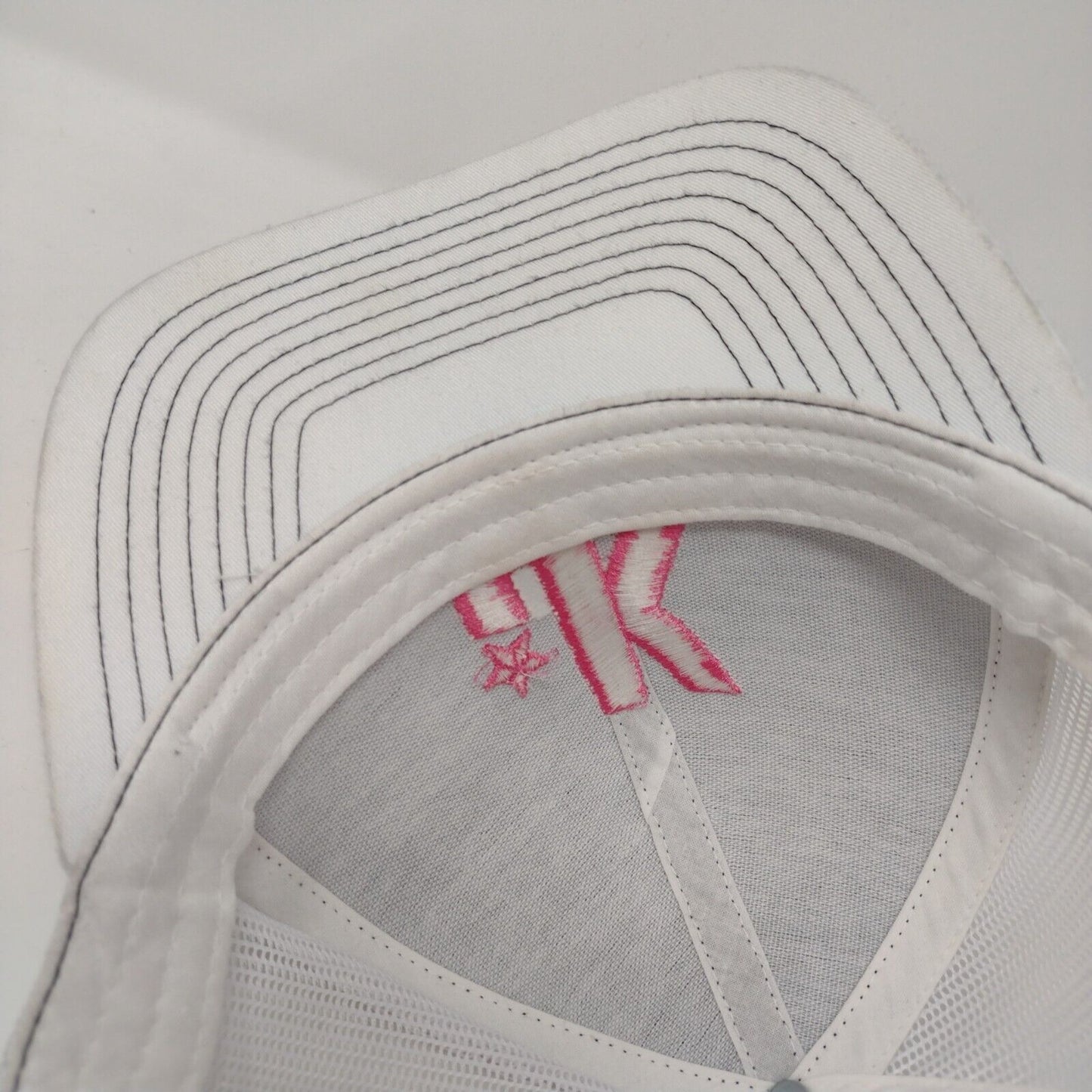 Pacific Headwear Snapback Mesh Back Trucker Hat Gray OSFA Embroidered