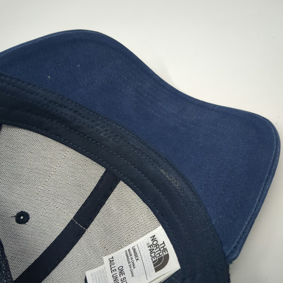 The North Face Trucker Hat Blue One Size Bison Patch Mesh Snapback Adventure