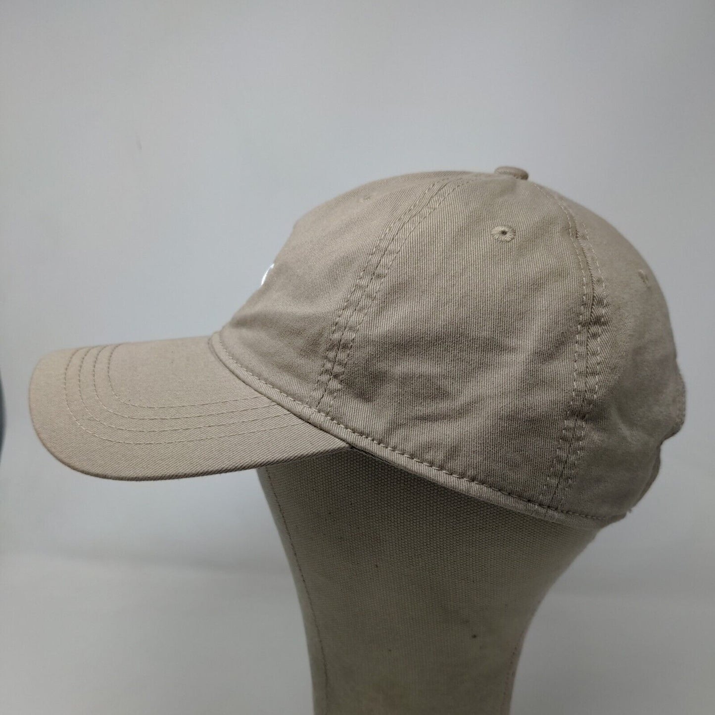 Cap America Men's Slideback Hat Tan Adjustable Embroidered Hand Logo