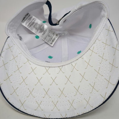 Macron Baseball Cap White One Size PGA Jr League Patterned Underbill Golf Hat