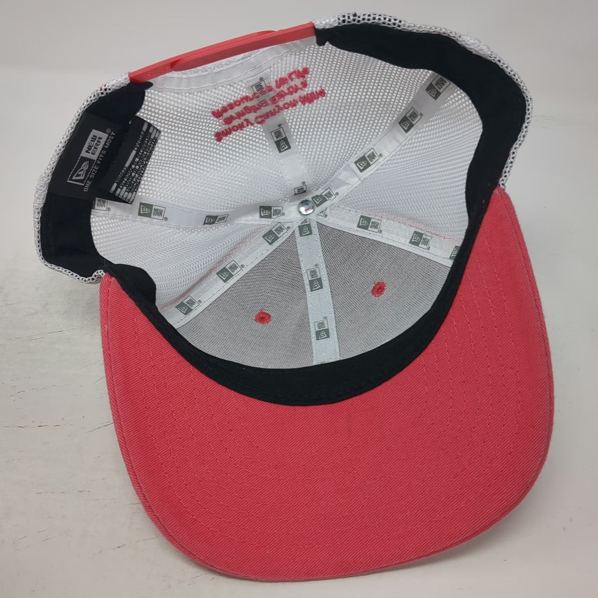 New Era Trucker Hat Pink White One Size Simplot Smoky Canyon Mine Snapback