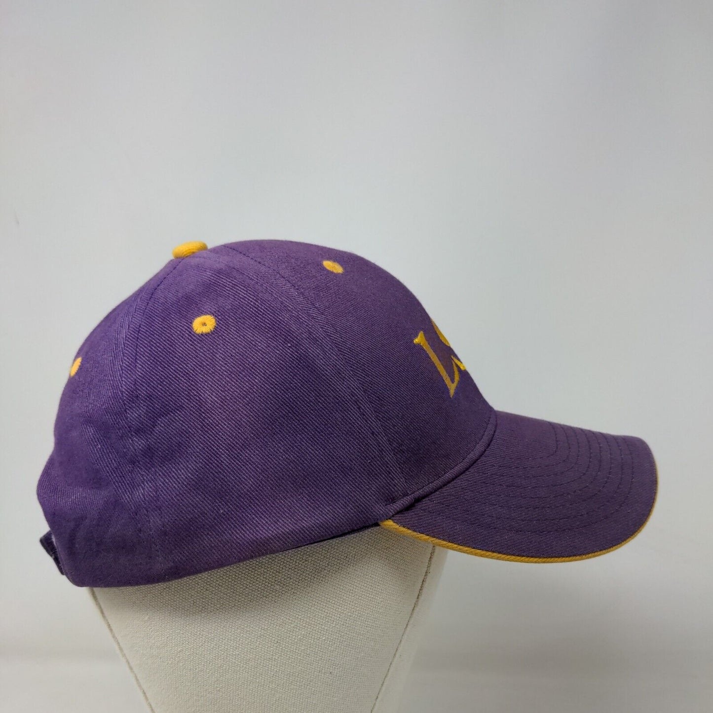 Signatures Men's Strapback Hat Purple OSFM Embroidered LSU Tigers Logo