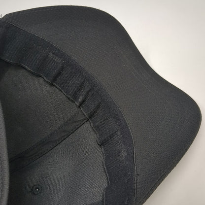 Athletic Works Baseball Cap Black M Stretch Fit Polyester Textured Curved Hat