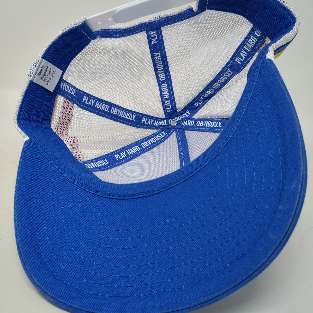 Lipton Hard Iced Tea Blue Trucker Hat One Size Mesh Snapback Side Stripes Rope