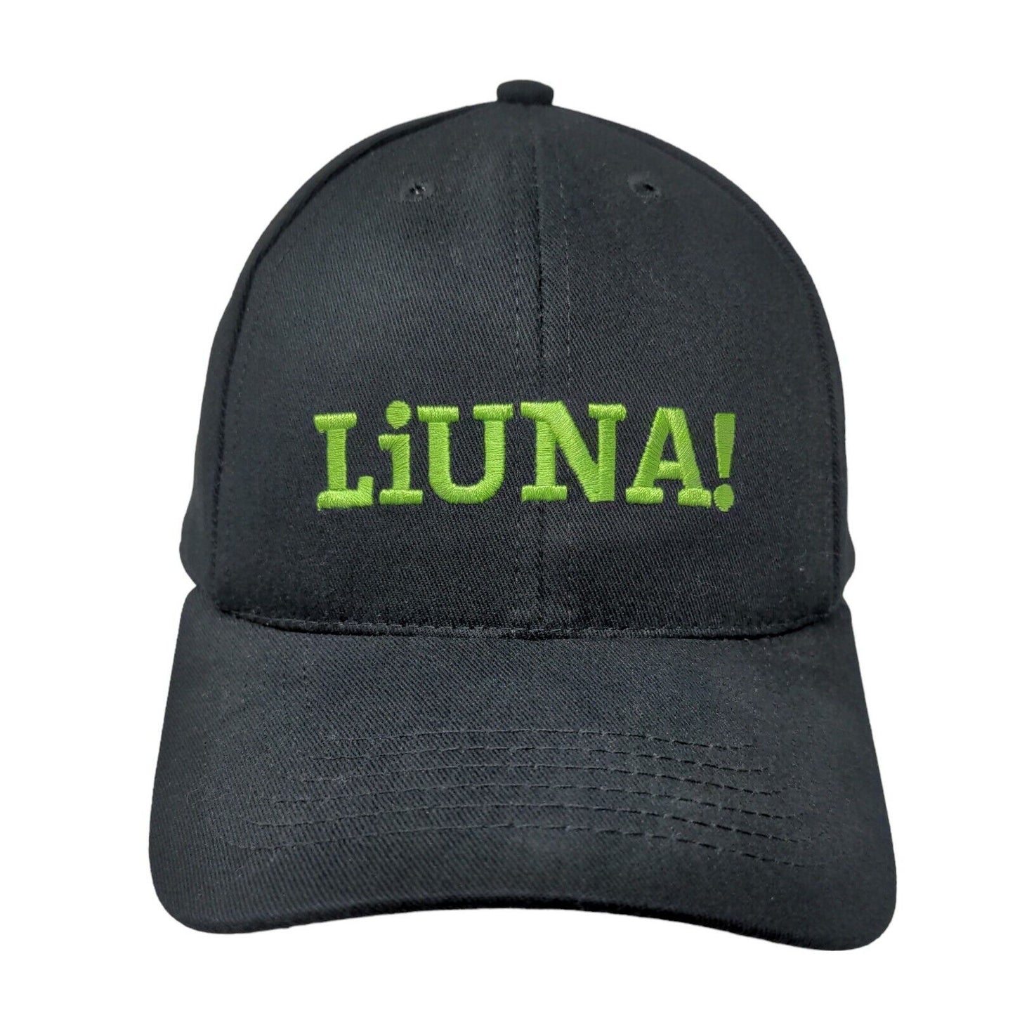 LiUNA Men's Fitted Hat Black M Embroidered Local #120 Laborers Union Logo