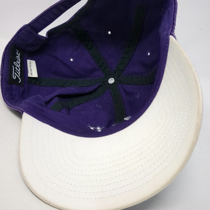 Titleist Baseball Cap Purple White One Size Adjustable Strapback Script Logo Hat