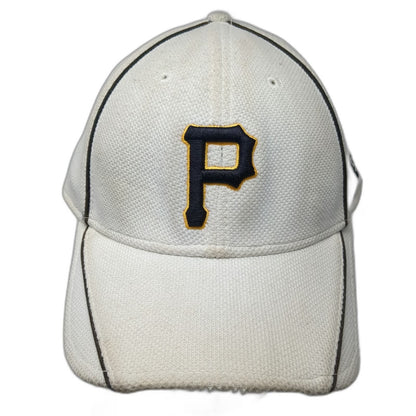 New Era Pittsburgh Pirates MLB Baseball Cap White Black Gold XL Stretch Fit Hat