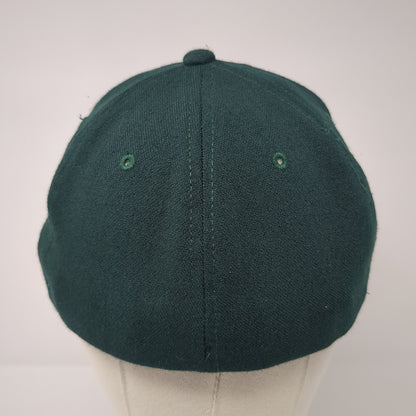 Grizzly Bear Fitted Hat Green One Size Embroidered Flexfit Yupoong