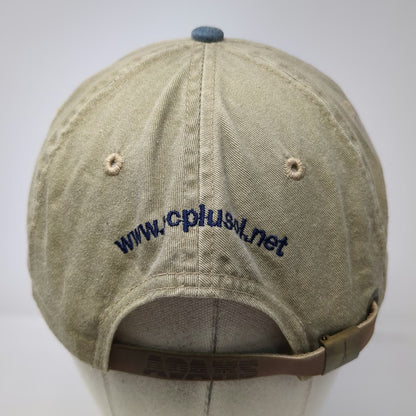 Adams Baseball Cap Beige One Size PC-PLUS OnLine Computer Logo Slideback Hat