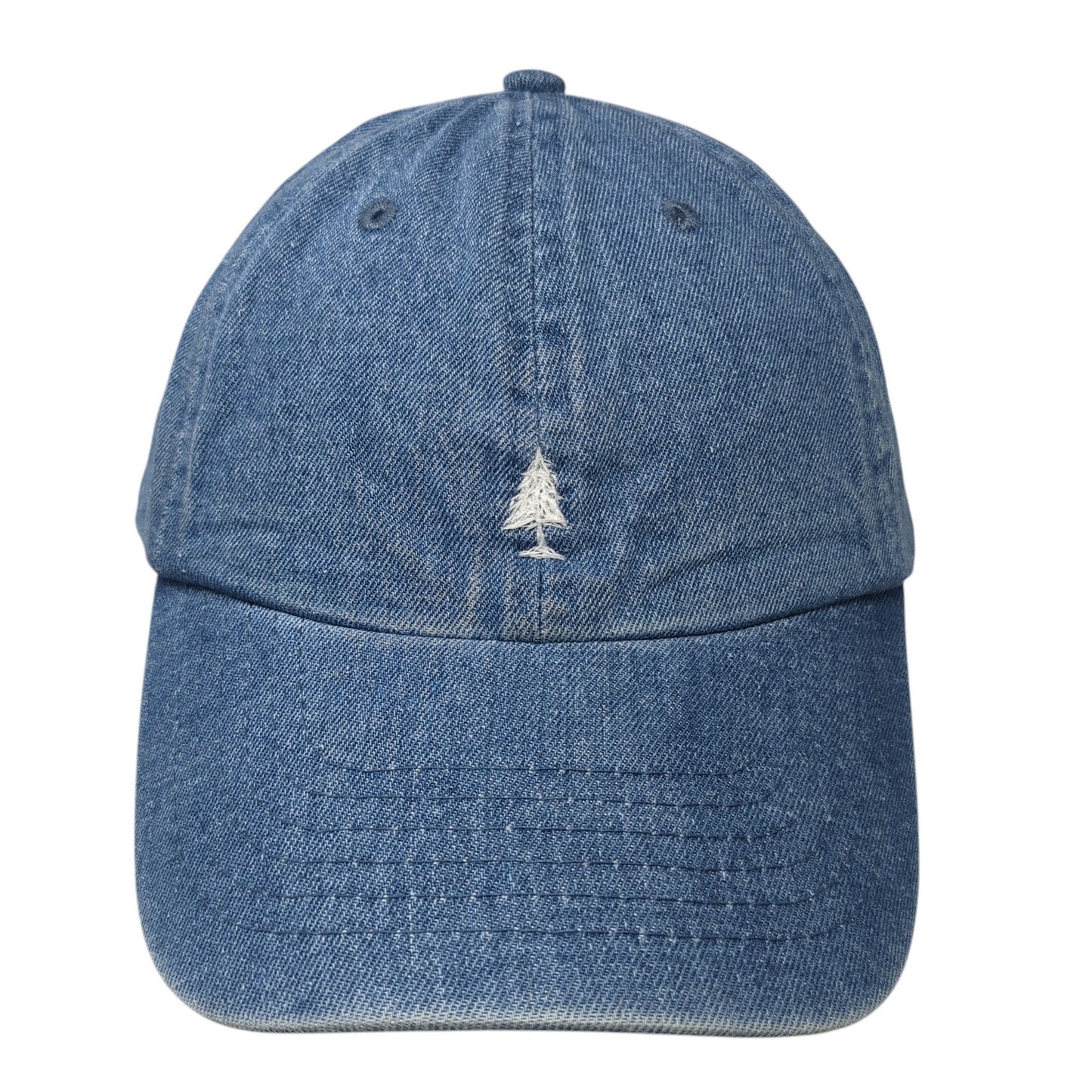 Pine Tree Slideback Baseball Cap Blue One Size Adjustable Embroidered Eckos