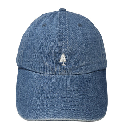 Pine Tree Slideback Baseball Cap Blue One Size Adjustable Embroidered Eckos