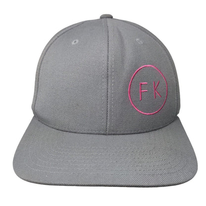 FK Logo Snapback Hat Gray One Size Embroidered The Classics Yupoong