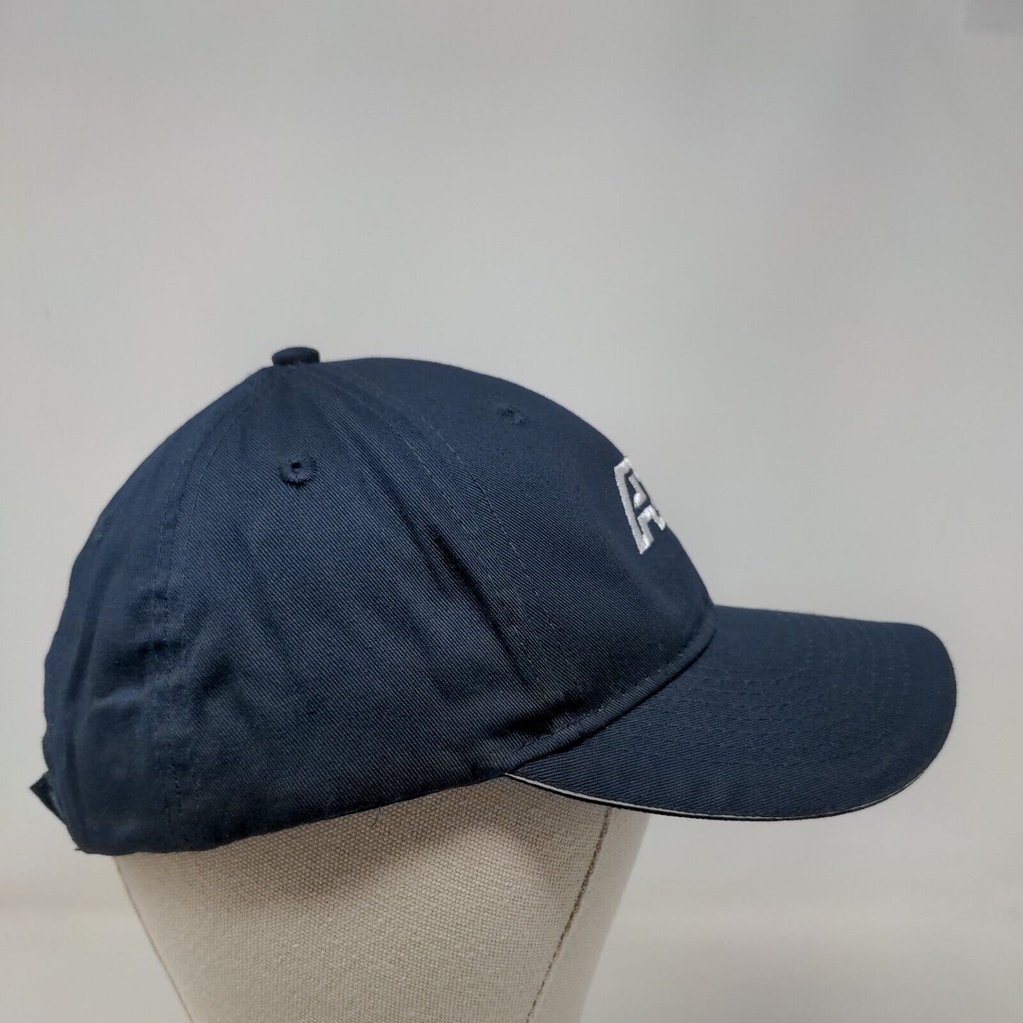 ADP Strapback Hat Blue One Size Adjustable Embroidered 6 Panel Port & Company