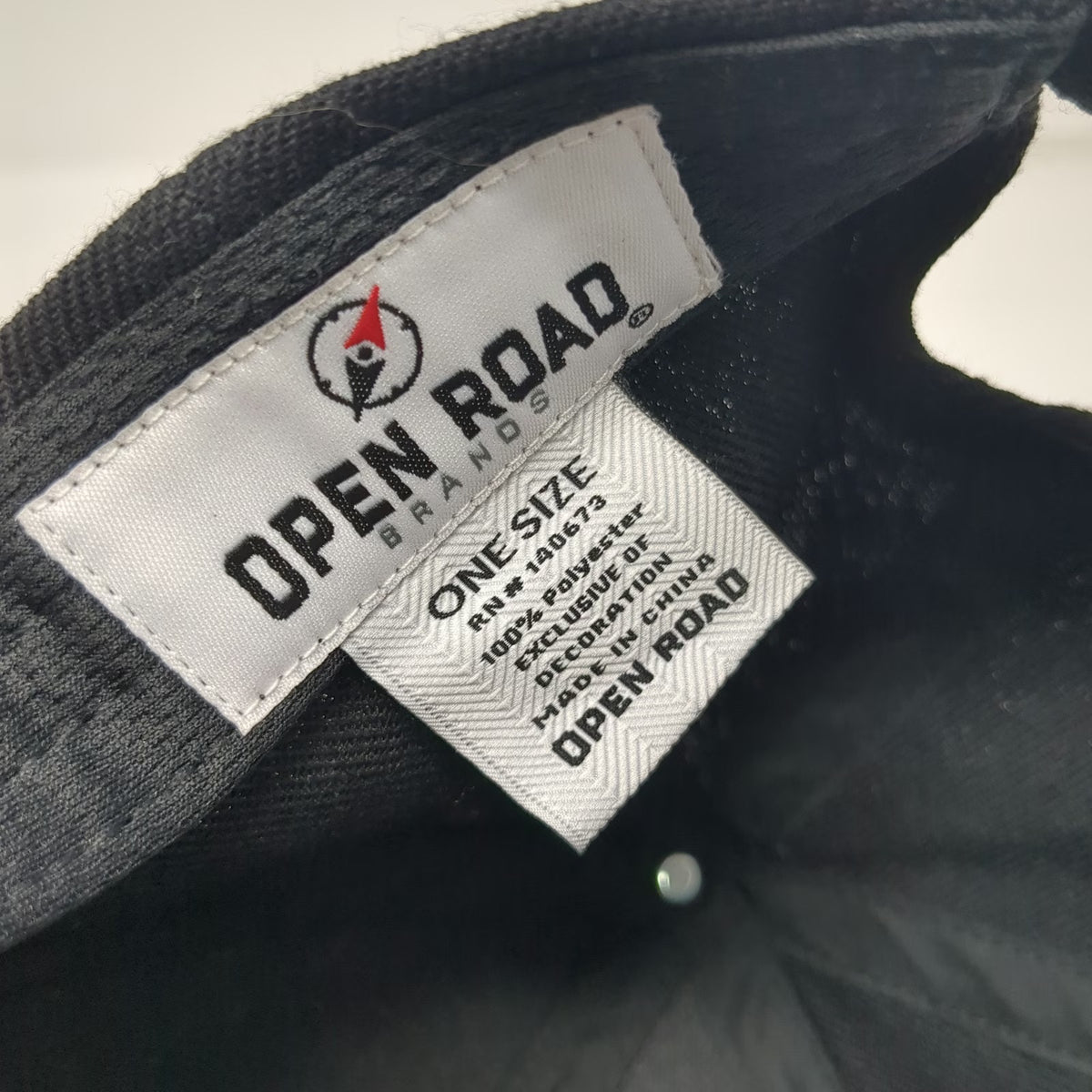 Open Road Brands Mopar Baseball Cap Black One Size Slideback Logo Polyester Hat