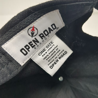 Open Road Brands Mopar Baseball Cap Black One Size Slideback Logo Polyester Hat