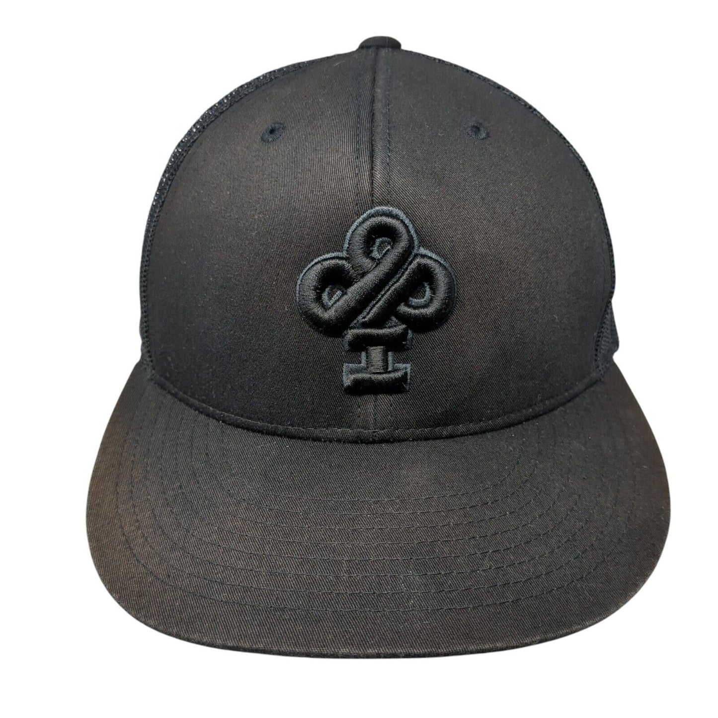 Pacific Headwear Snapback Trucker Hat Black OS Adjustable D-Series Mesh Back